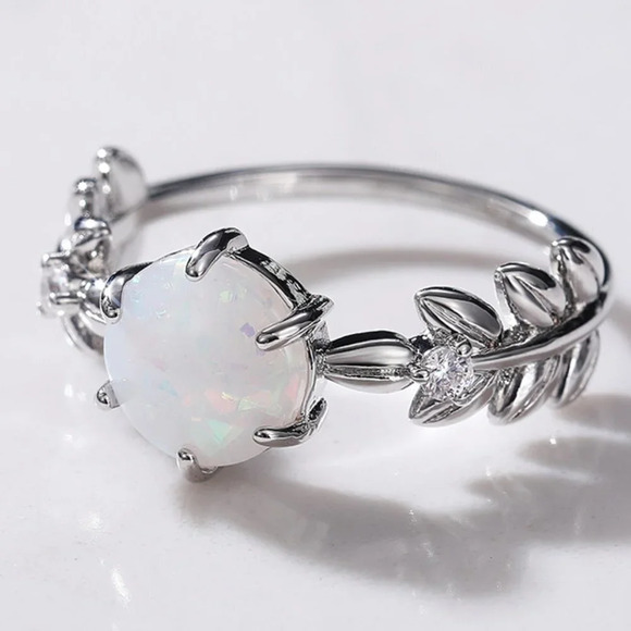 ✔ Accept offer Jewelry - 💥Dainty Opal CZ Silver Plated Beautiful Fashion Trendy UNVN12033